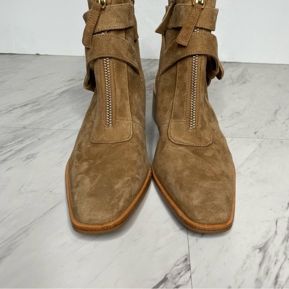 New! Linea Paolo Tan Wraparound Strap Bootie 6 1/2 M - Picture 10 of 14
